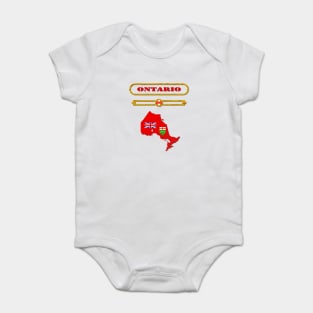 ONTARIO, CANADA, MAP OF ONTARIO. SAMER BRASIL Baby Bodysuit